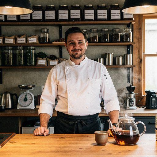 Čierna pražená čakanka v šálke s parou stúpajúcou do vzduchu